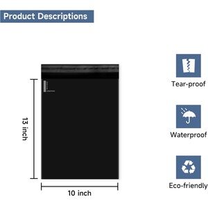 12 ct. Black 10x13 water resistant POLYMailers